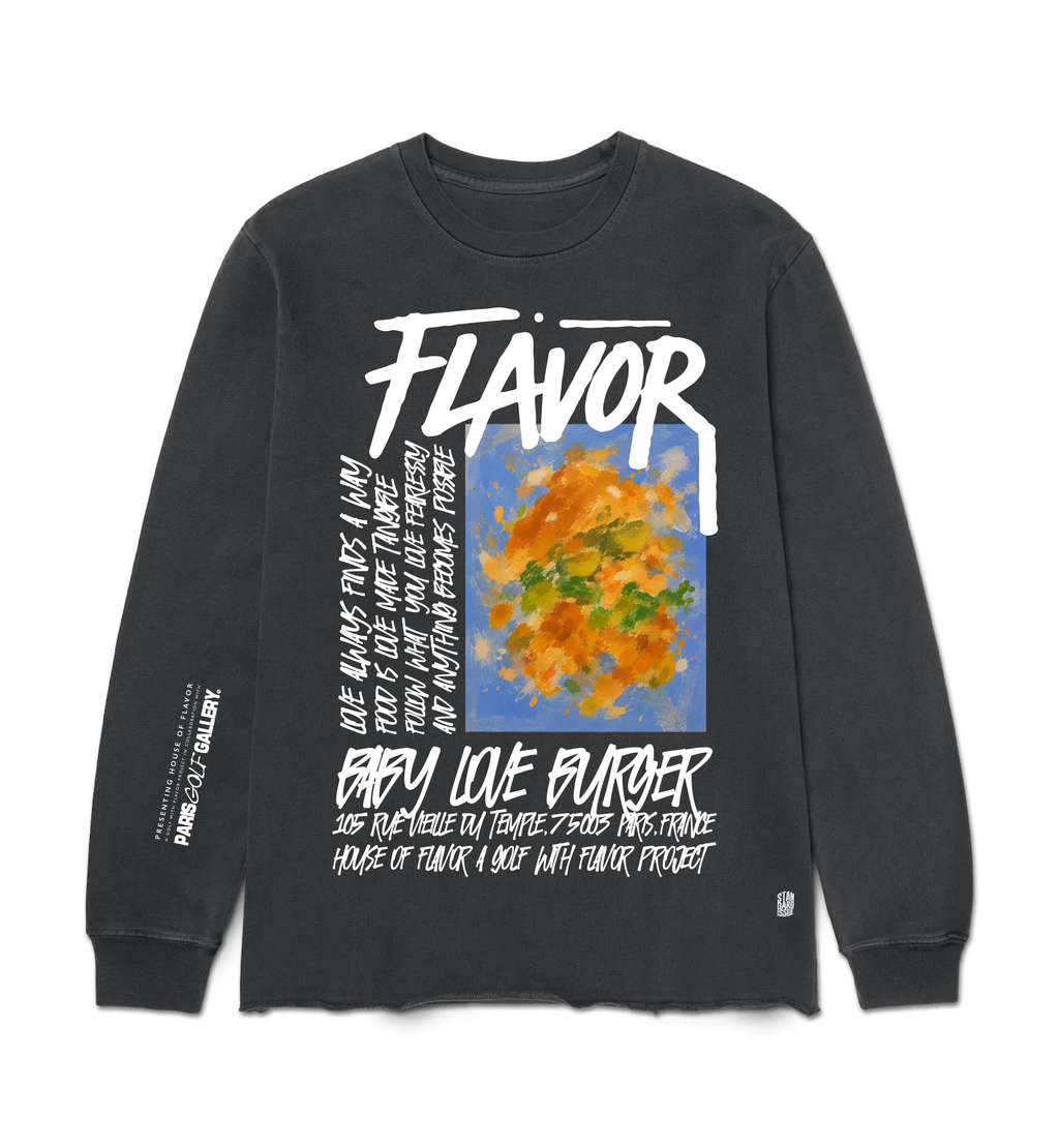 HOUSE OF FLAVOR x STANDARD ISSUE LONG SLEEVED TEE SHIRT FOR BABY LOVE BURGER PARIS