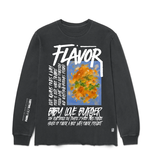 HOUSE OF FLAVOR x STANDARD ISSUE LONG SLEEVED TEE SHIRT FOR BABY LOVE BURGER PARIS